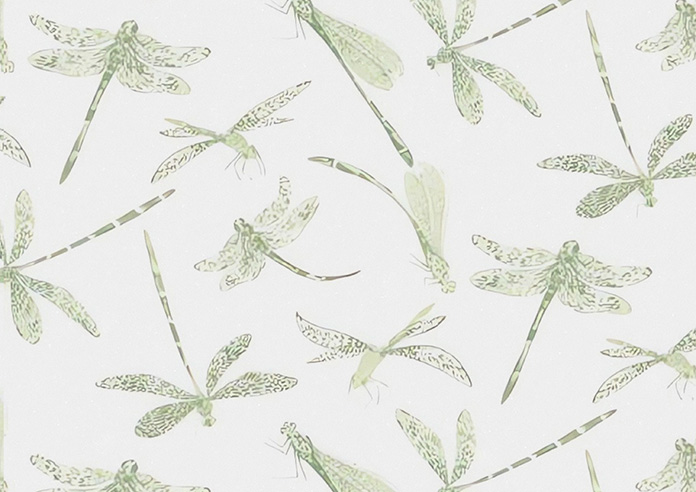 Dragonflies, Green - Twist&Fit Roman Blind - Image 7